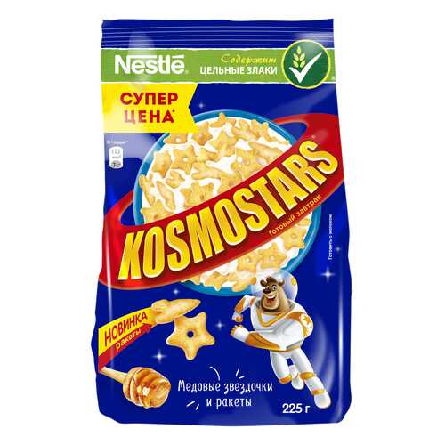 Готовые завтраки Nestle медовый пакет kosmostars 225 г в Дикси