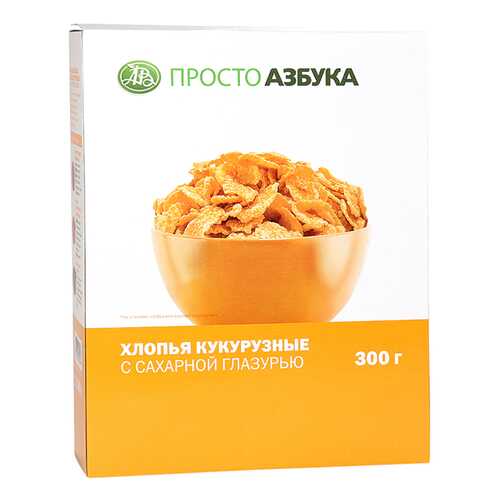 Хлопья кукурузные Просто Азбука Корн Флейкс 300 г в Дикси