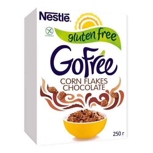 Хлопья кукурузные шоколадные Nestle Gofree обогащенные витаминами 250 г в Дикси