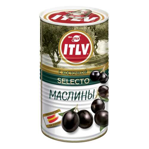 Маслины ITLV с косточкой 0.37 л в Дикси