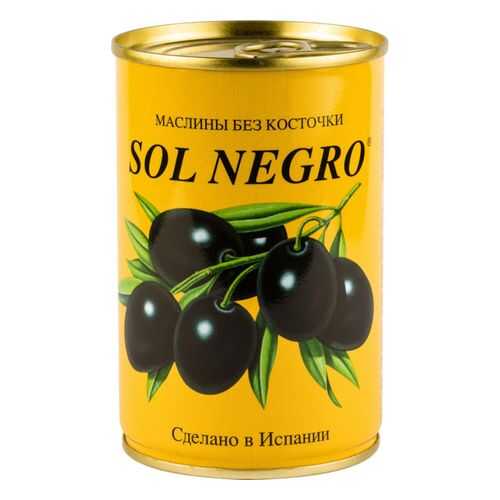 Маслины Sol Negro без косточки 360 г в Дикси