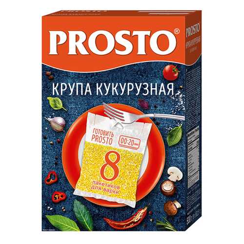 Крупа кукурузная Prosto в пакетиках 8*62.5 г 500 г в Дикси