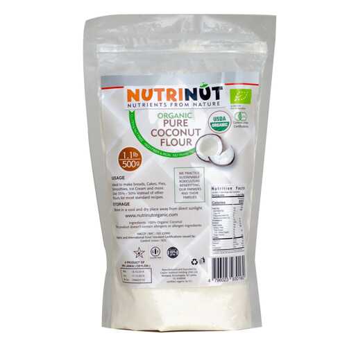 Кокосовая мука Nutrinut organic coconut flour 500 г в Дикси