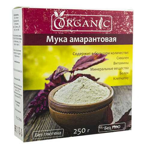 Мука амарантовая пищевая, марка ORGANIC, 250 г, в Дикси