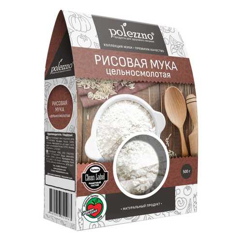 Рисовая мука Polezzno 500 г в Дикси