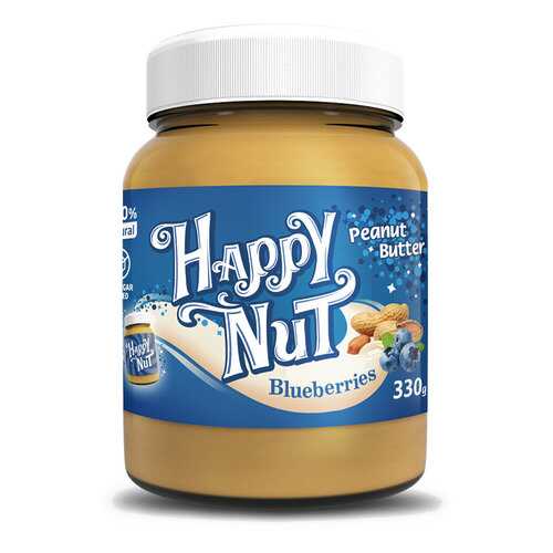 Арахисовая паста Happy Life Happy Nut с черникой 330 г в Дикси