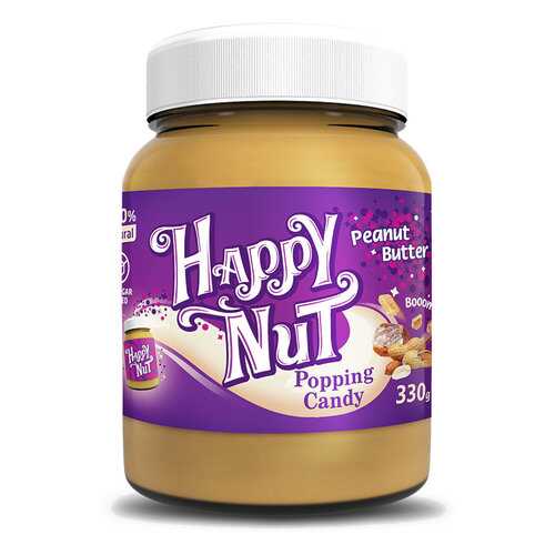 Арахисовая паста HAPPY NUT со взрывной карамелью 330 г в Дикси