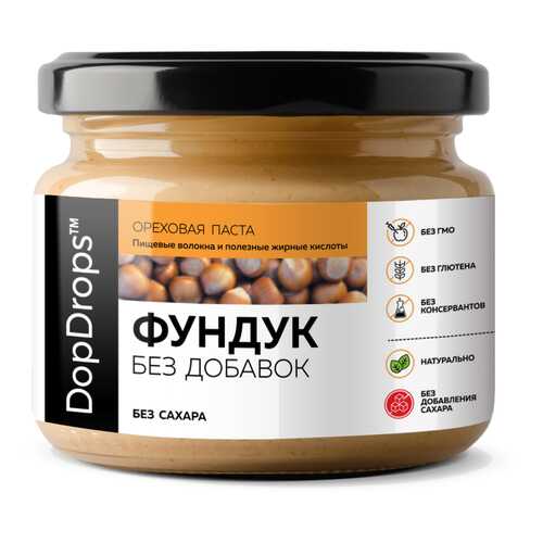 Паста ореховая DopDrops Фундук без добавок, 250 г в Дикси