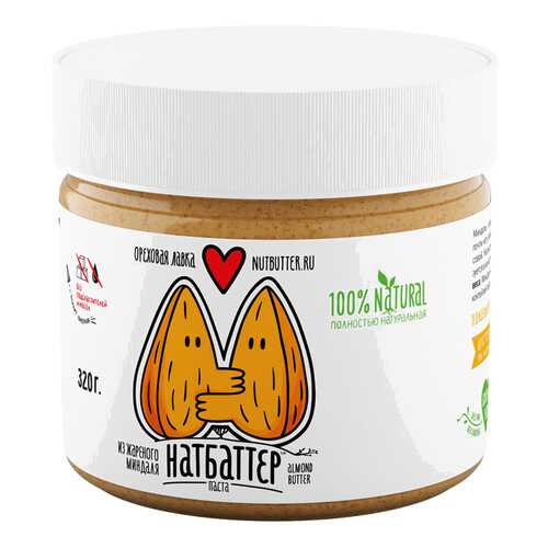 Паста ореховая Nutbutter из жареного миндаля 320г в Дикси