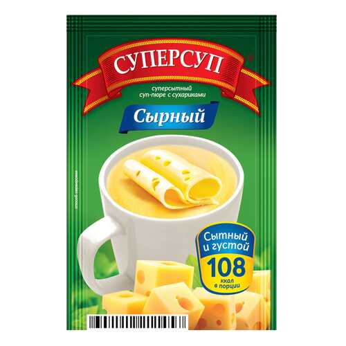 Суперсуп-пюре Суперсытный сырный с сухариками 26.5 г в Дикси