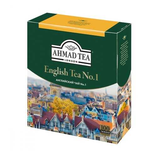 Чай Ahmad English Tea №1, черный с бергамотом, 100 пакетиков в Дикси