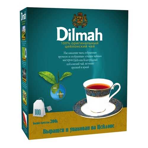 Чай черный Dilmah цейлонский 100 пакетиков в Дикси