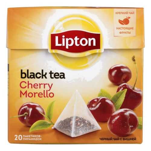 Чай черный Lipton cherry morello 20 пакетиков в Дикси