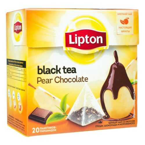 Чай черный Lipton pear chocolate 20 пакетиков в Дикси