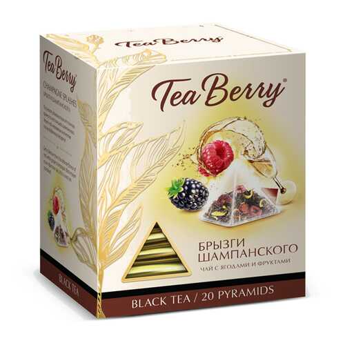 Чай Tea Berry сладкий грейпфрут черный с добавками 20 пирамидок в Дикси