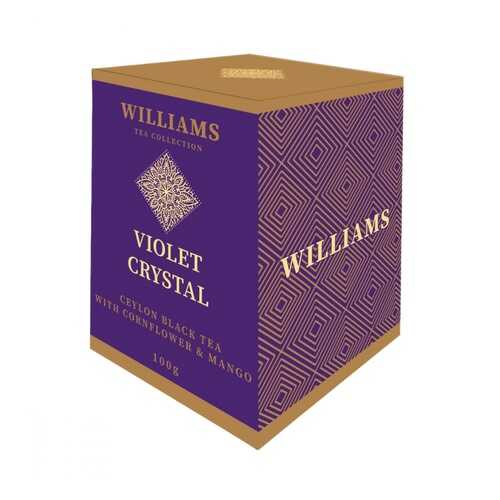 Чай Williams Violet Crystal черный с лепестками василька и кусочками манго 100 г в Дикси