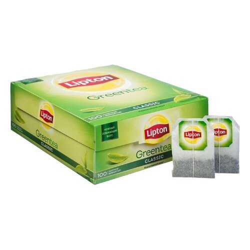 Чай зеленый Lipton green tea classic 100 пакетиков в Дикси