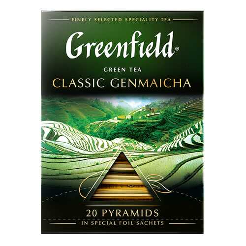 Чай зеленый в пирамидках Greenfield Classic Genmaicha 20 пакетиков в Дикси