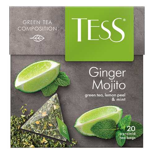 Чай зеленый в пирамидках Tess Ginger Mojito 20 пакетиков в Дикси