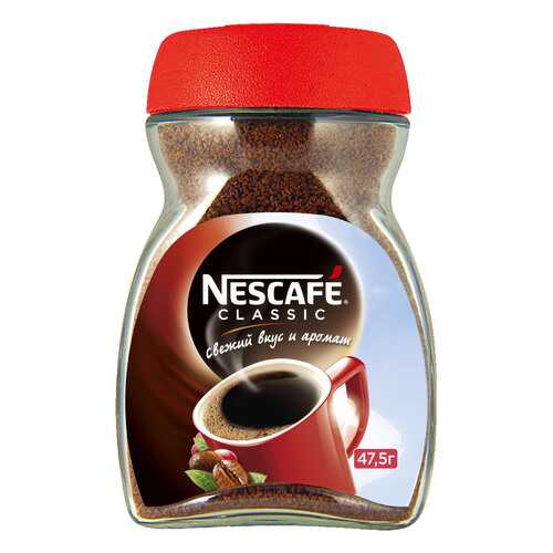 Кофе растворимый Nescafe classic стеклянная банка 47.5 г в Дикси