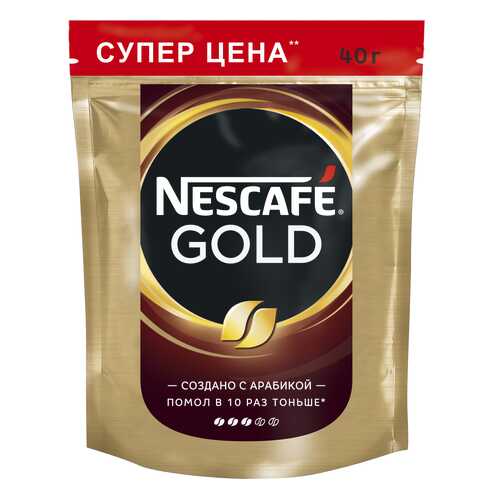 Кофе растворимый Nescafe gold пакет 40 г в Дикси