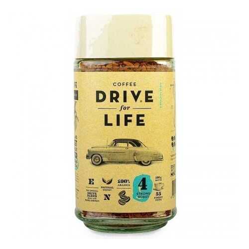 Кофе растворимый живой Drive for Life strong 100 г в Дикси