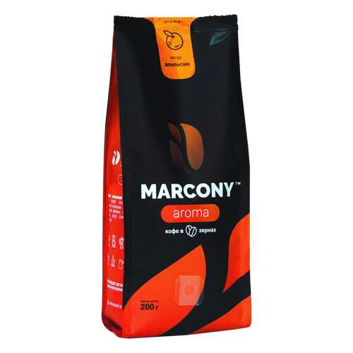 Кофе в зернах Marcony Aroma Апельсин 200г в Дикси