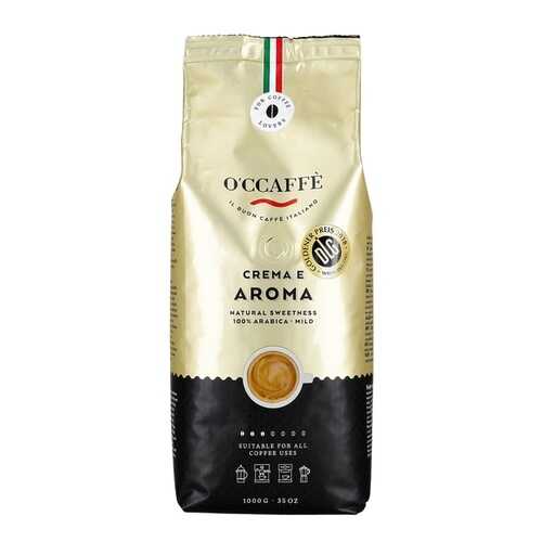 Кофе в зернах Occaffe Crema e Aroma 100% Arabica 1 кг в Дикси