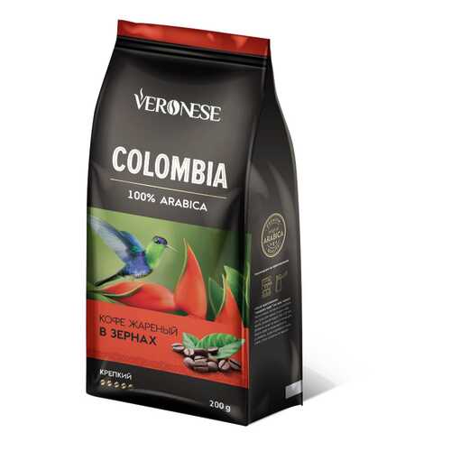 Кофе в зернах Veronese Colombia 200 г в Дикси