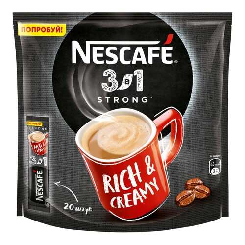 Напиток Nescafe 3в1 кофейный крепкий растворимый 14.5 г 20 штук в Дикси