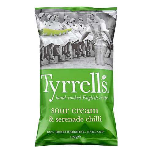 Чипсы картофельные TYRRELLS со вкусом сметаны и острого стручкового перца 150г в Дикси