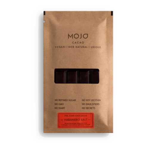 Горький шоколад 70% Mojo Cacao с перцем Habanero и морской солью habanero salt в Дикси