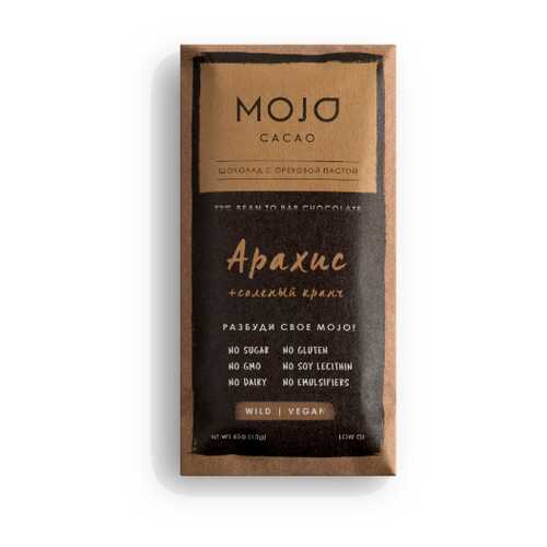 Горький шоколад 72% Mojo Cacao с шоколадно-ореховой пастой со вкусом арахис в Дикси