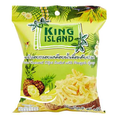 Кокосовые чипсы King Island с ананасом 40 г в Дикси