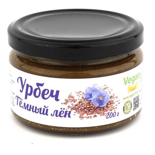 Урбеч Vegan-food из семян темного льна 200 г в Дикси