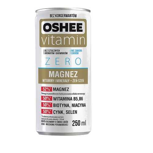 Напиток газированный без сахара Oshee Zero со вкусом ягод акаи 250 мл ж/б Польша в Дикси
