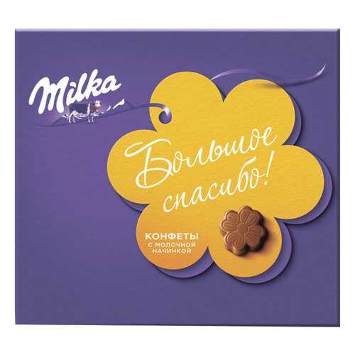 Конфеты Milka молочный шоколад с молочной начинкой 110 г в Дикси