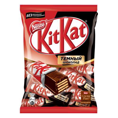 Темный шоколад Kit Kat dark с хрустящей вафлей 169 г в Дикси