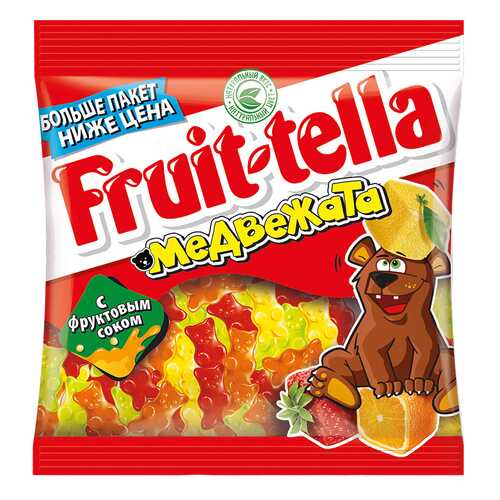 Мармелад Fruit-tella медвежата жевательный с натуральным фруктовым соком 150 г в Дикси