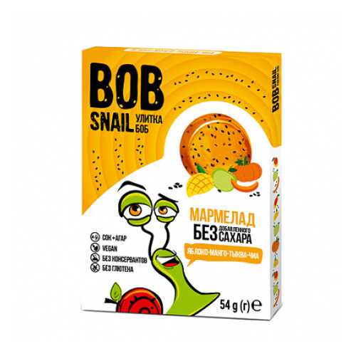 Мармелад фруктово-овощной Яблоко, манго, тыква, чиа Bob Snail 54 г в Дикси