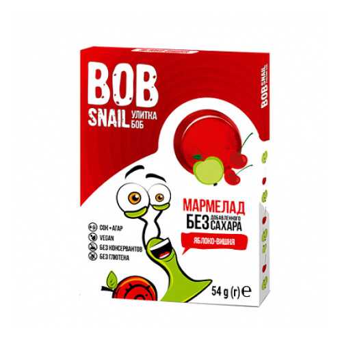 Мармелад фруктово-ягодный Яблоко-вишня Bob Snail 54 г в Дикси