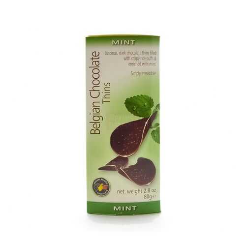 Шоколад BELGIAN CHOCOLATE Thins Mint 80г в Дикси