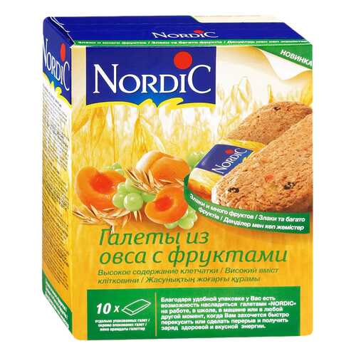 Галеты Nordic из овса с фруктами 30 г 10 штук в Дикси