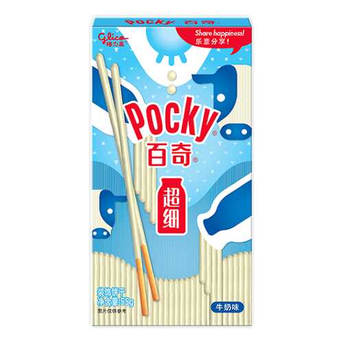 Палочки Glico Pocky молочные белый шоколад ультра тонкие 55 г в Дикси