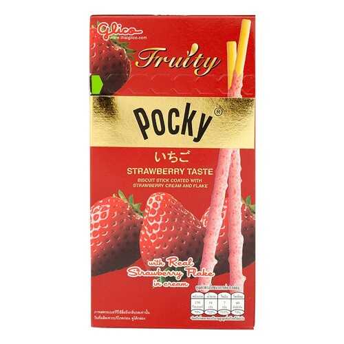 Палочки Pocky Glico клубника в шоколаде 35 г в Дикси