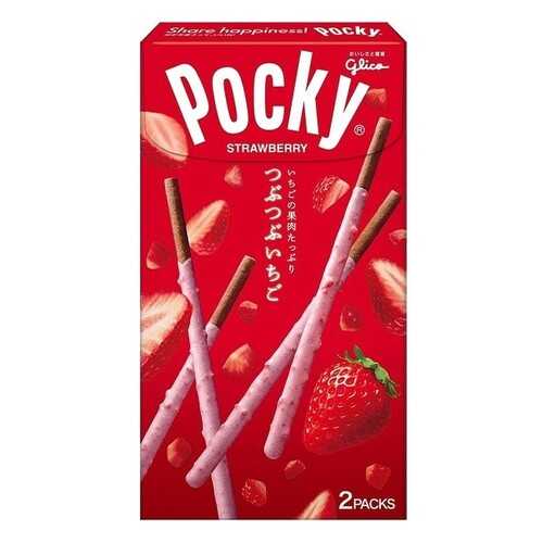 Палочки Pocky Glico в шоколаде клубничные сердечки 57.6 г в Дикси