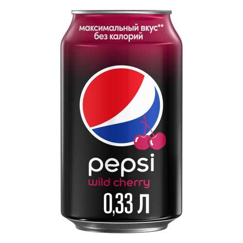 Напиток Pepsi вишня жестяная банка 0.33 л в Дикси