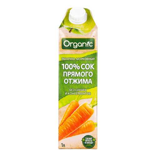 Сок Organic Яблоко-Морковь прямого отжима 1л. TetraPak в Дикси